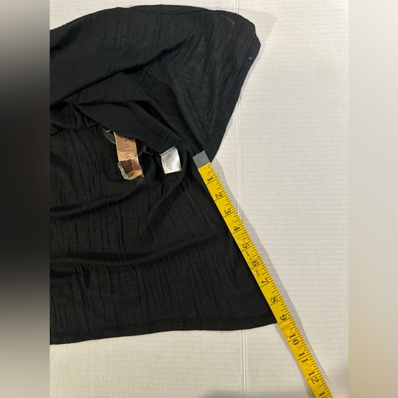 Almost Famous Black Halter Tank Top With Stitched Chest Area Tunic Medium NWT - Picture 5 of 7